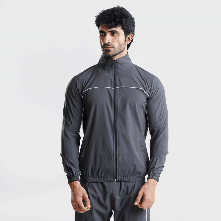 Tf-Premium Grey Running Piping Jacket V2.O
