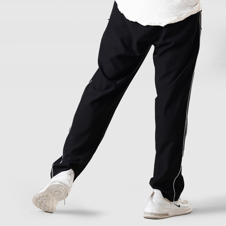 Tf-Premium Black Baggy Piping Bottoms