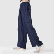 Tf-Premium Navy Wide Leg Cargo Women Bottoms