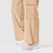 Tf-Premium Beige Wide Leg Cargo Women Bottoms