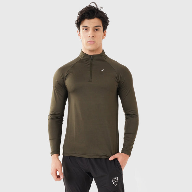 Tf-Premium Olive Force Zipper Top