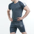 Tf-Charcoal Summer Tracksuit With White Panel and Shorts