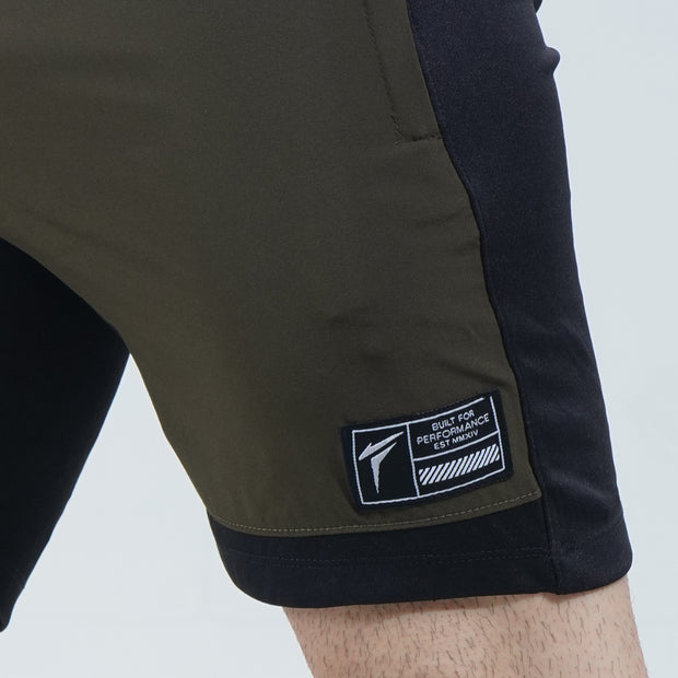 Tf-Olive/Black Micro Interlock Training Shorts