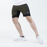 Tf-Olive/Black Micro Interlock Training Shorts