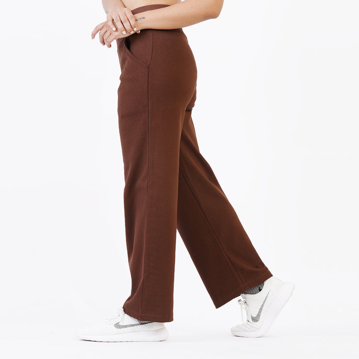 Tf-Brown High Waisted Straight Women Bottoms