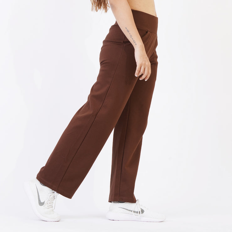 Tf-Brown High Waisted Straight Women Bottoms