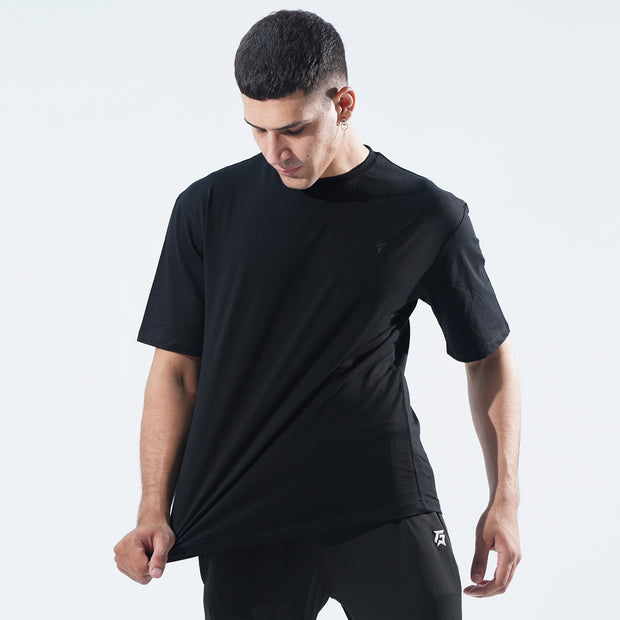 Tf-Black Oversize Premium Lycra Tee