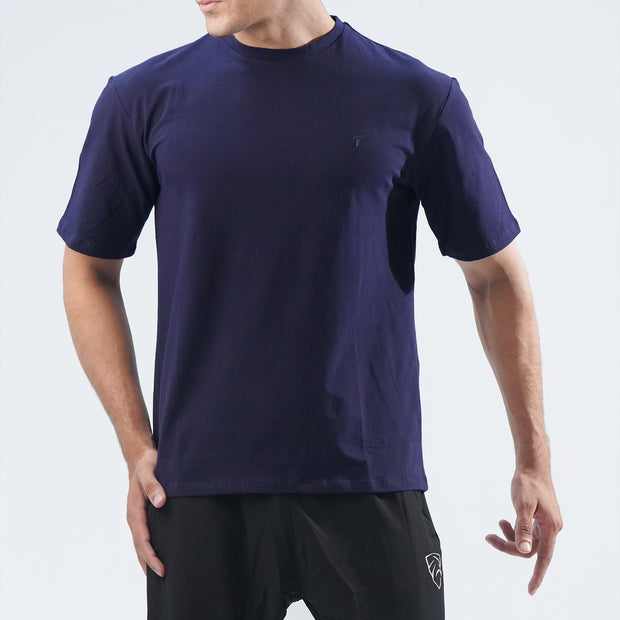 Tf-Navy Oversize Premium Lycra Tee