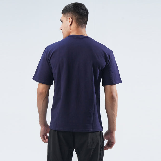 Tf-Navy Oversize Premium Lycra Tee