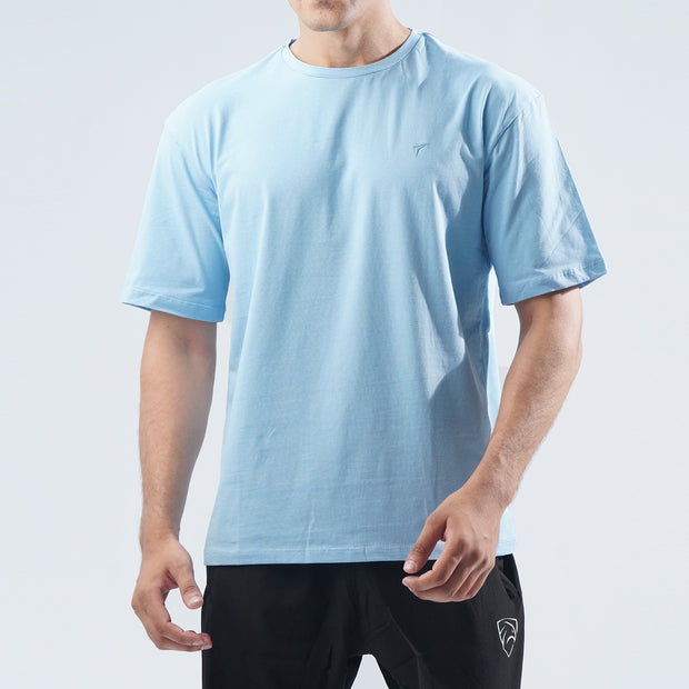 Tf-Sky Blue Oversize Premium Lycra Tee