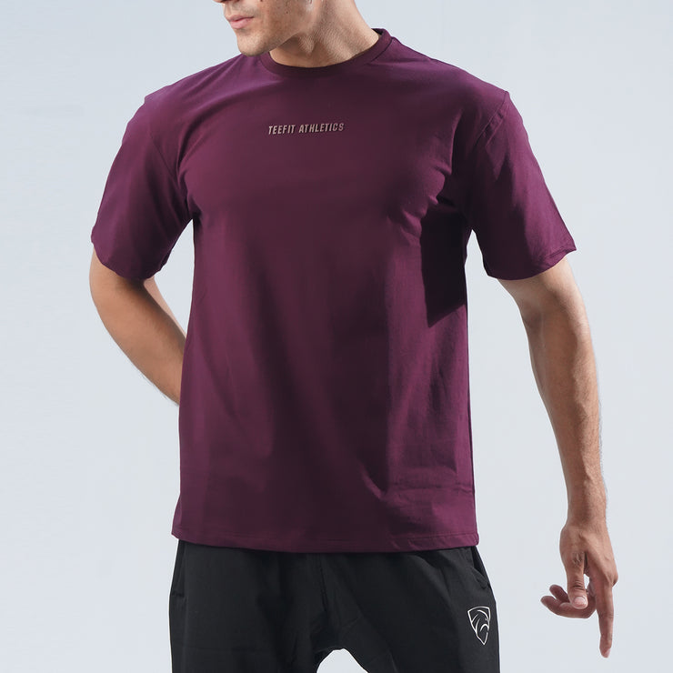 Tf-Maroon Oversize Tee