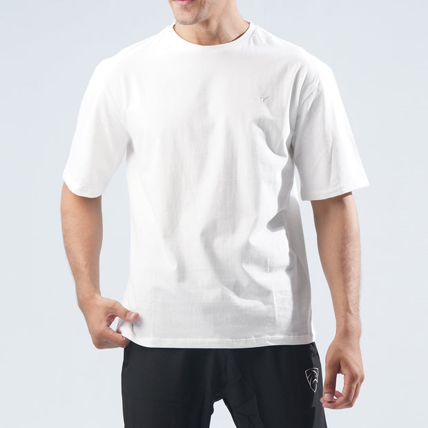 Tf-White Oversize Premium Lycra Tee