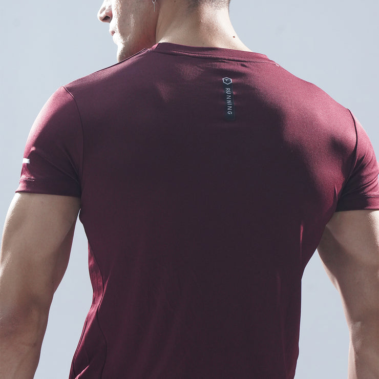 Tf-Maroon Performance Running Tee