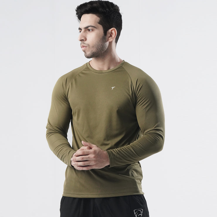 Tf-Olive Green Full Sleeve Alpha Tee