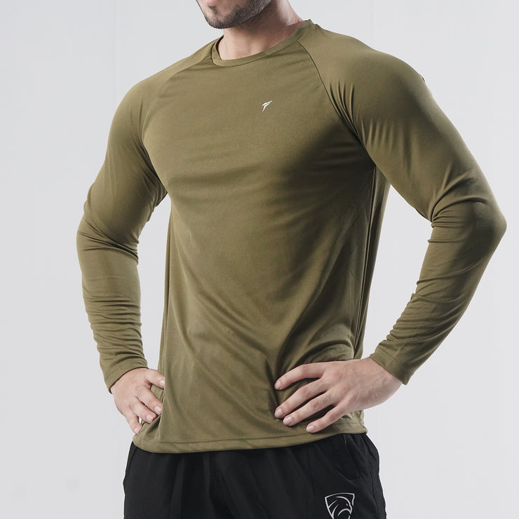 Tf-Olive Green Full Sleeve Alpha Tee