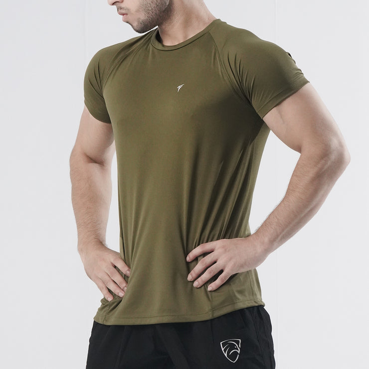 Tf-Half Sleeve Olive Green Alpha Tee