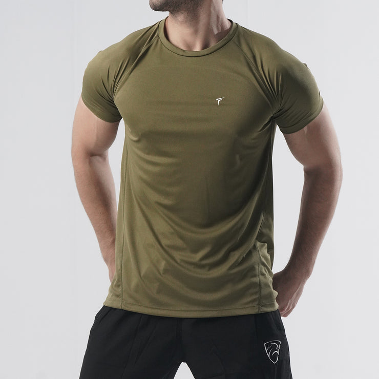 Tf-Half Sleeve Olive Green Alpha Tee
