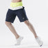 Neon White Navy Tri-Panel Fitness Stage Shorts