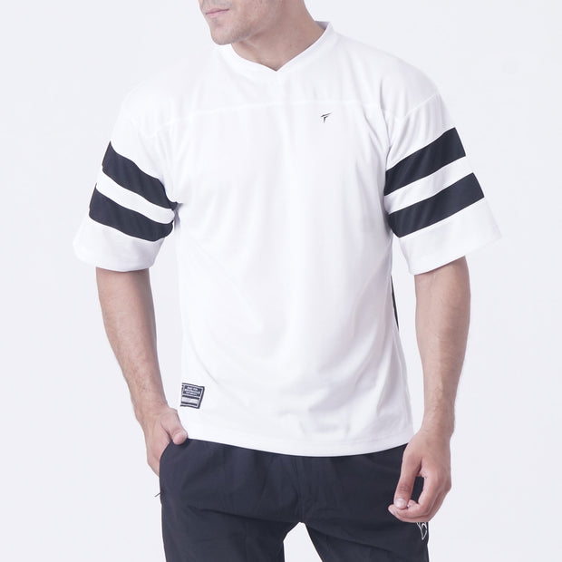 Tf-White OverSize Mesh Athlete Tee