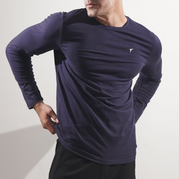 Tf-Full Sleeve Navy Premium Lycra Tee