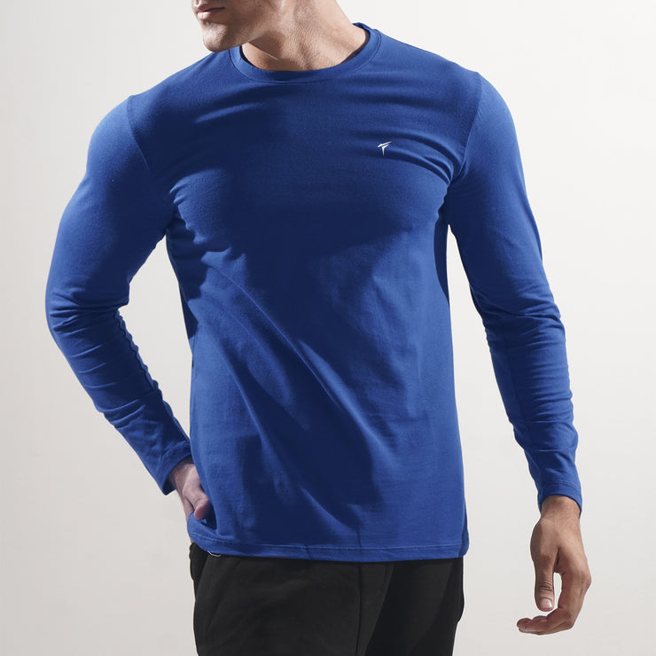 Tf-Full Sleeve Royal Blue Premium Lycra Tee