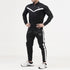 Black PolyTracksuit With White V Panel