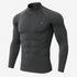 Full Sleeve Grey Mock Neck Compression Tee