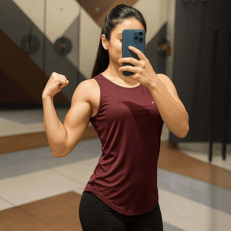 Tf-Premium Maroon Women Power Tank