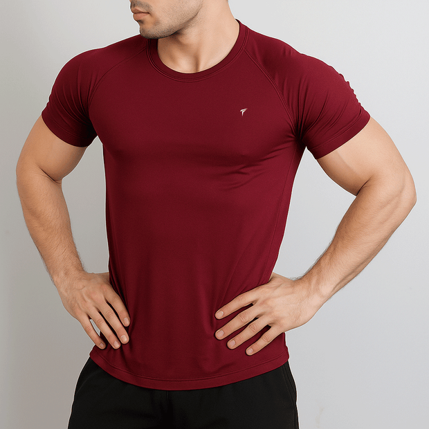 Tf-Maroon Green Alpha Training Tee