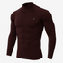 Full Sleeve Maroon Mock Neck Compression Tee
