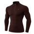 Full Sleeve Maroon Zipper Compression Tee