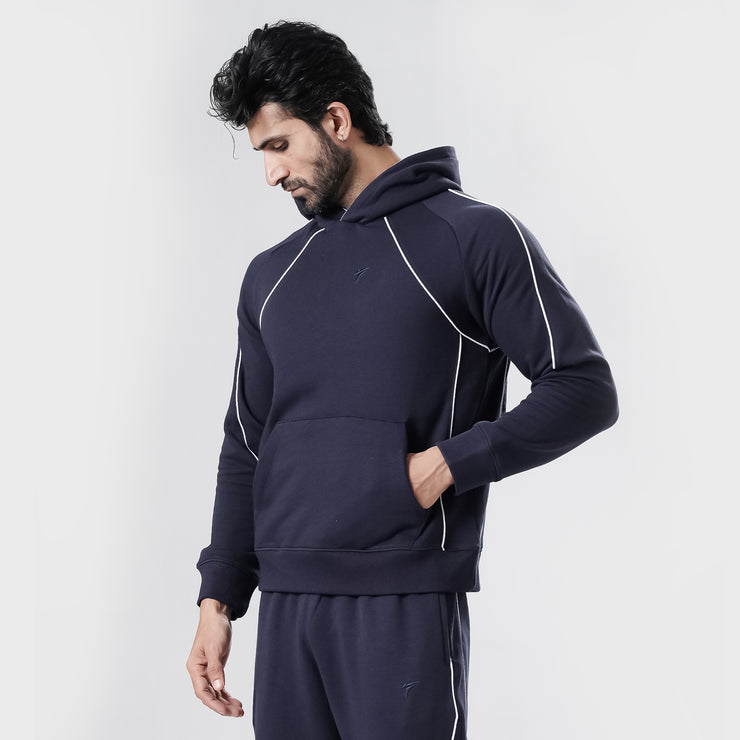 Tf-Premium Navy Essential Multi Piping Hoodie