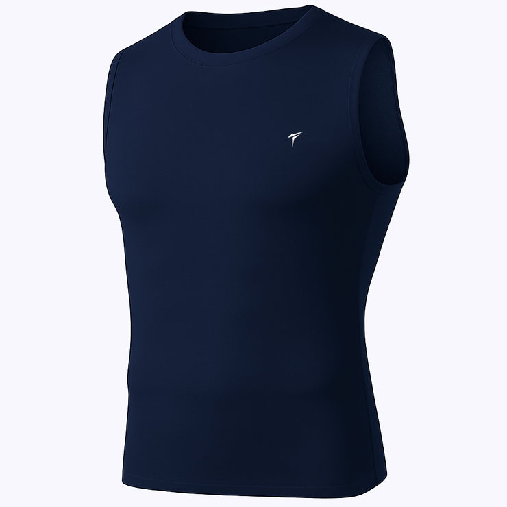 Tf-Navy Sleeveless Compression Top