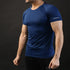 Quick Dry Navy Textured Tee With Reflectors