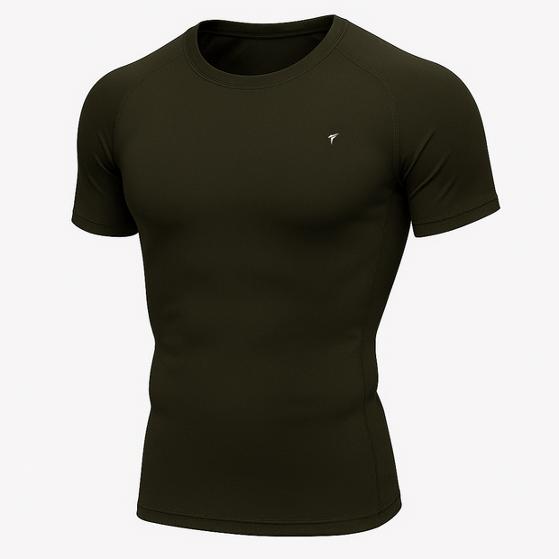 Half Sleeve Olive Compression Tee