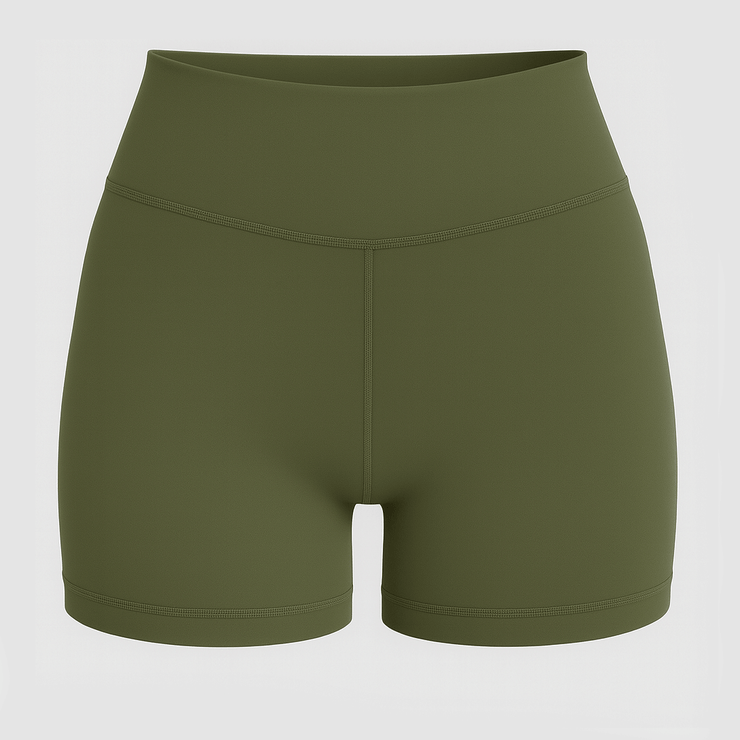 Tf-Premium Olive Women Biker Shorts