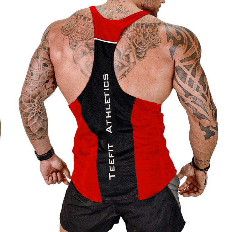 Red And Black Power Tank Top