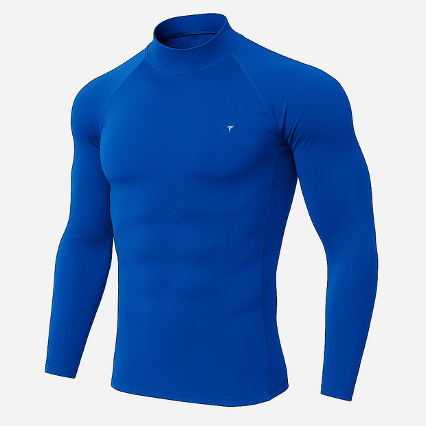 Full Sleeve Royal Mock Neck Compression Tee