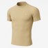 Half Sleeve Biege Mock Neck Compression Tee