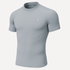 Half Sleeve Steel Grey Mock Neck Compression Tee