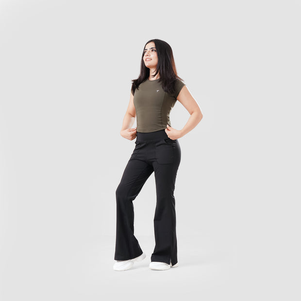 Tf-Olive Green Signature Series Cap Sleeve Fitted Top