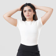 Tf-Biege Signature Series Cap Sleeve Fitted Top