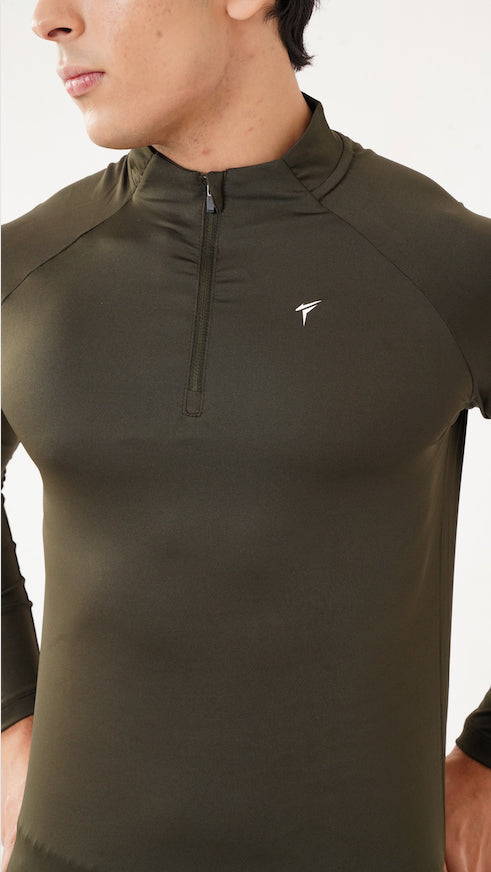 Tf-Premium Olive Force Zipper Top