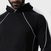 Tf-Premium Black Essential Multi Piping Hoodie