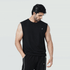 Tf-Premium Black Wide Shoulder Lycra Tank
