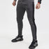 Charcoal Poly Fleece Bottoms With Black Panel