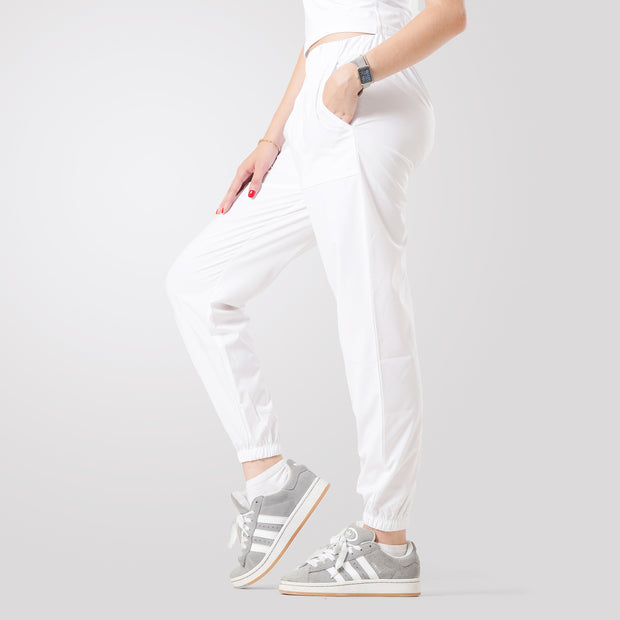 Tf-Premium White Micro Stretch Women Cuff Bottoms