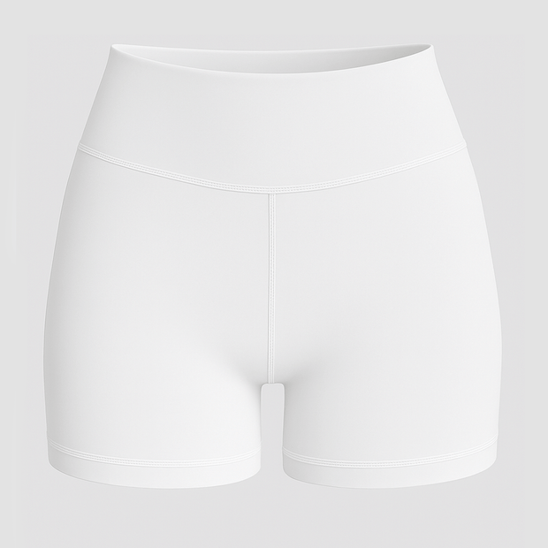 Tf-Premium White Women Biker Shorts