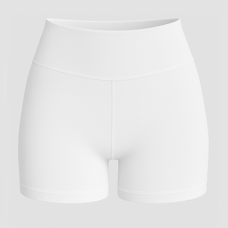 Tf-Premium White Women Biker Shorts