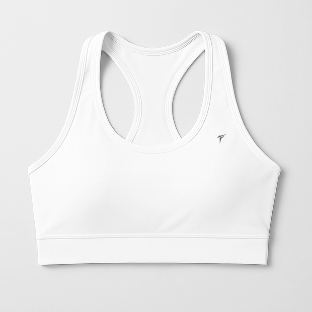 Tf-Premium White Padded Sports Bra
